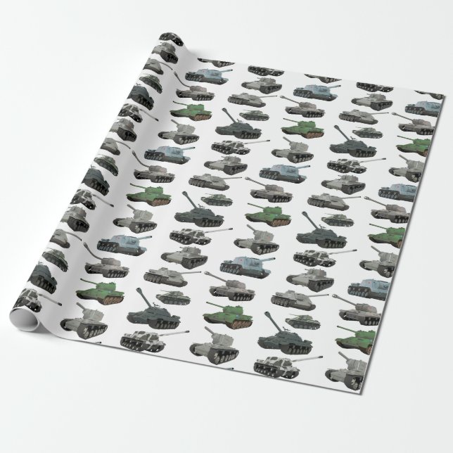 Verschiedene sowjetische WW2-Tanks Geschenkpapier (Ungerollt)