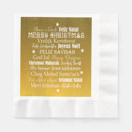Verschiedene Sprachen von Merry Christmas Napkins Serviette