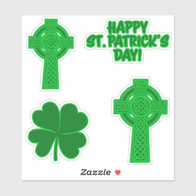 Verschiedene St. Patrick's Day Custom-Cut Vinyl St Aufkleber (Blatt)