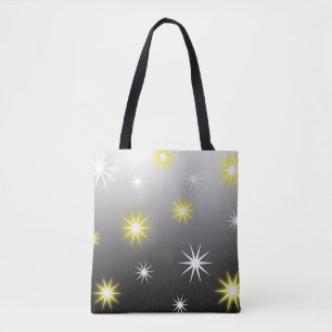 Verschiedene Sterne Shine auf Black Gray