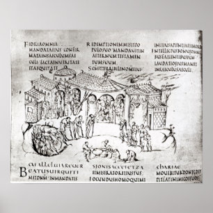 Verschiedene Szenen zeigen einen Psalm Poster