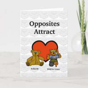 Verschiedene Teddy Bears Funny Couples Card Feiertagskarte