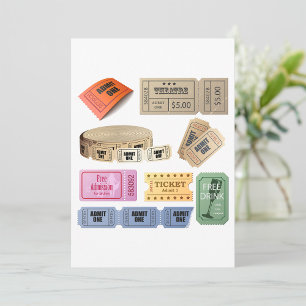 Verschiedene Tickets Einladung