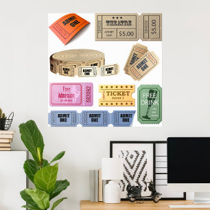 Verschiedene Tickets Poster