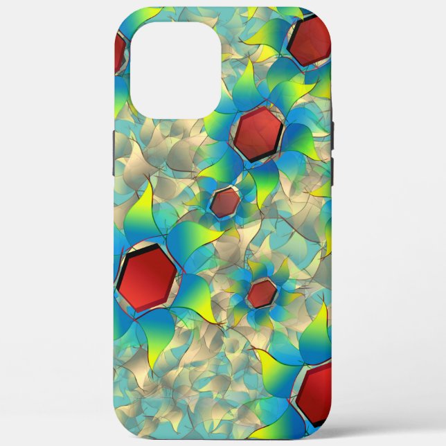 Verschiedene virtuelle Blume, bläuliche Blätter au Case-Mate iPhone Hülle (Rückseite)