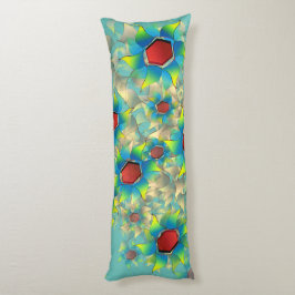 Verschiedene virtuelle Blume, bläuliche Blätter au Seitenschläferkissen