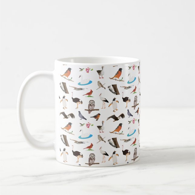 Verschiedene Vögel Kaffeetasse (Links)