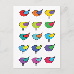 Verschiedene Vögel Postkarte