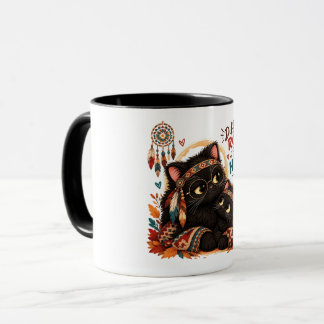 Verschiedene Wurzeln, gleiches Herz Schwarze Katze Tasse