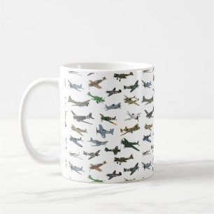 Verschiedene WW2-Flugzeuge Kaffeetasse