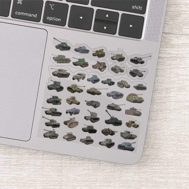 verschiedene WW2-Tanks Aufkleber (Detail)