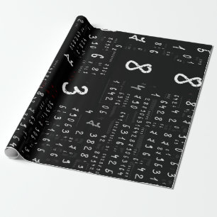 Verschiedene Zahlen in zufälliger Reihenfolge Geschenkpapier