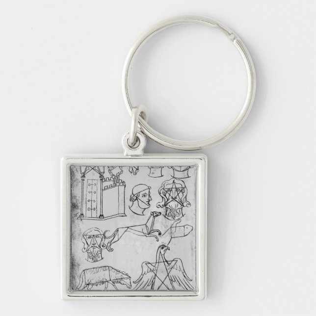 Verschiedene Zeichnungen Frau Fr 19093 fol.18v Schlüsselanhänger (Vorne)