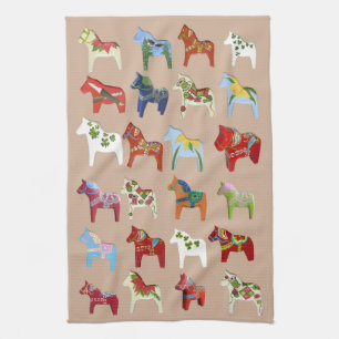 Verschiedenen Dalas Geschirrtuch