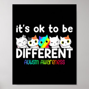Verschiedenes Autismus Bewusstsein Katze Puzzle Ti Poster