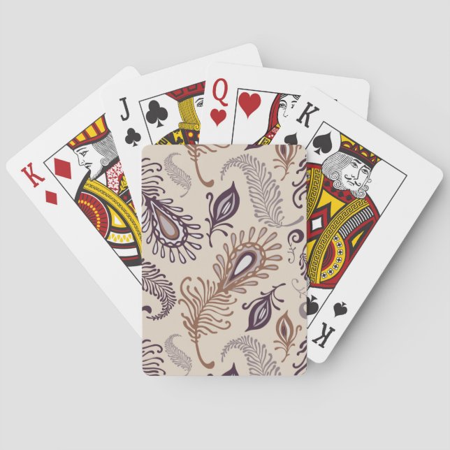 Verschiedenes Feder-Muster Spielkarten (Rückseite)