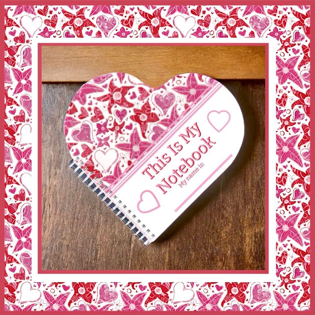 Verschiedenes Muster von Blume und Herz Notizbuch (Von Creator hochgeladen)