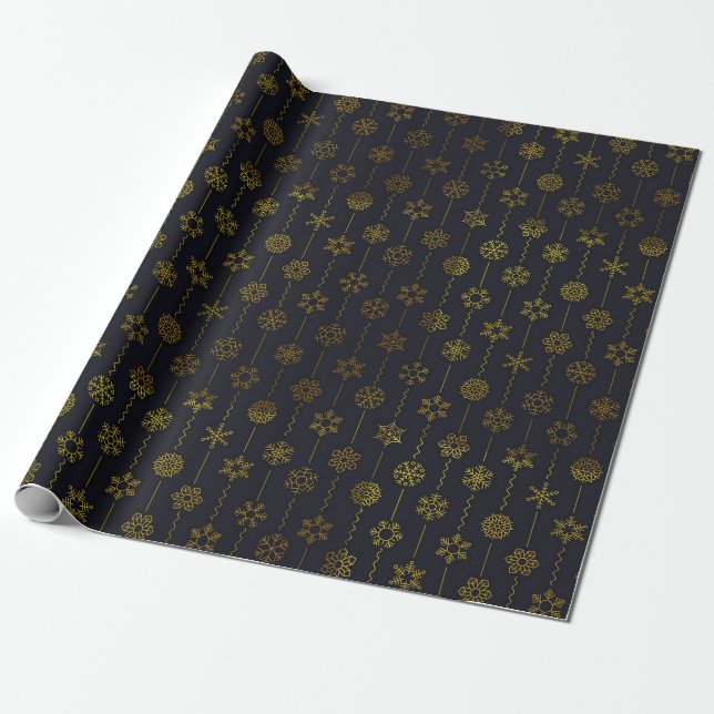 Verschiedenes Schneeflockendesign Geschenkpapier (Ungerollt)