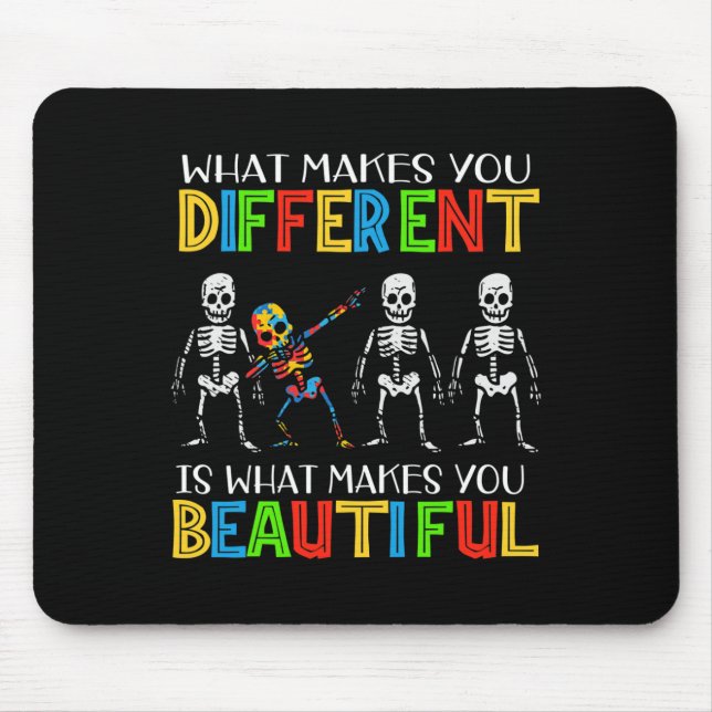 Verschiedenes schönes Autismus Bewusstsein Puzzle  Mousepad (Vorne)