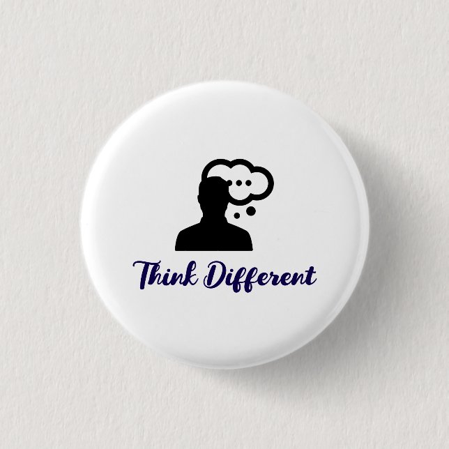 Verschiedenes Slogan stilvoll denken Button (Vorderseite)