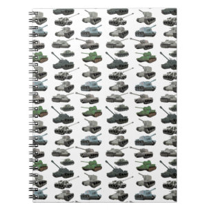 Verschiedenes sowjetisches WW2 Tanks Spiral Foto N Notizblock