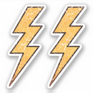 Verschleißte Blitzschrauben für das Peeling Aufkleber