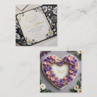 Verschließen Sie Ihren Tag mit Eleganz Hochzeitska Begleitkarte