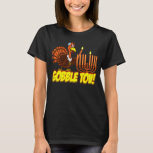 Verschlingen Sie Tov Thanksgivukkah die Türkei T-Shirt