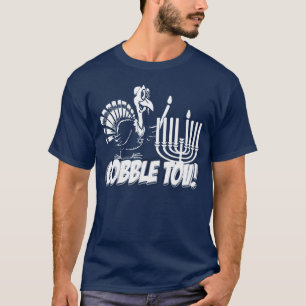 Verschlingen Sie Tov Thanksgivukkah die Türkei T-Shirt