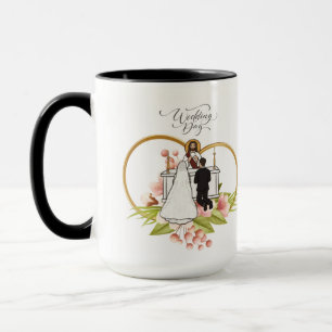Verschlungene Herzen schwarz & weiß Tasse