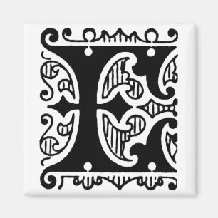 Verschlungene Monogramm 'E' - Magnet