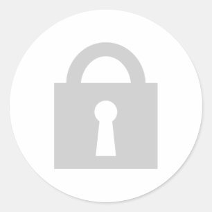 Verschluss. Streng geheim oder vertrauliche Ikone Runder Aufkleber