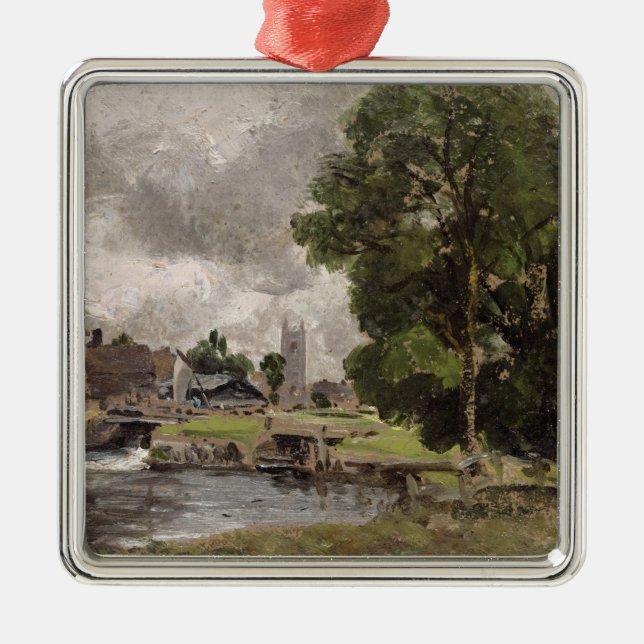 Verschluss und Mühle John Constables | Dedham Silbernes Ornament (Vorne)
