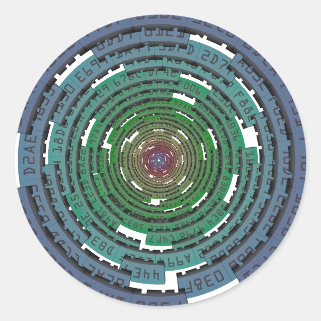 Verschlüsselungskreis - LOCKIERT Runder Aufkleber (Vorderseite)