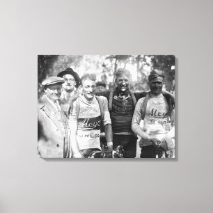 Verschmutzte Gesichter Tour de France 1928 nach de Leinwanddruck