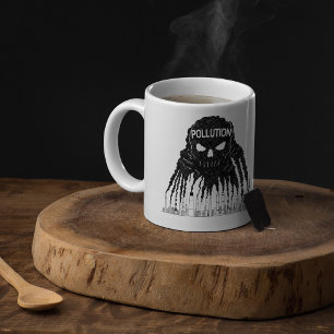 Verschmutzung Cloud Monster Kaffeemaschine Tasse