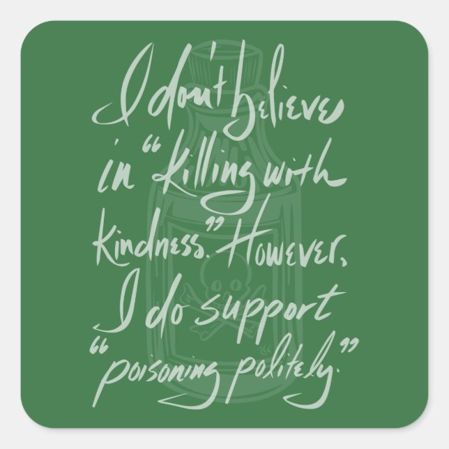 Verschmutzung mit Stil Quadratischer Aufkleber (Vorderseite)