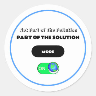 Verschmutzung stoppen runder aufkleber