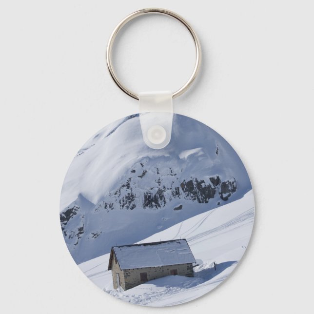 verschneite Landschaft Schlüsselanhänger (Vorderseite)