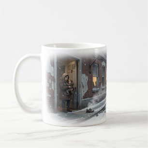 Verschneite Straße Stille Resilienz Szene Tasse