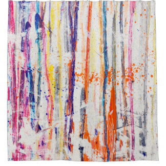 Verschnittliche Farbe auf weißer Grundfarbe, Kunst Duschvorhang