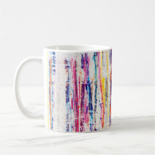Verschnittliche Farbe auf weißer Grundfarbe, Kunst Kaffeetasse