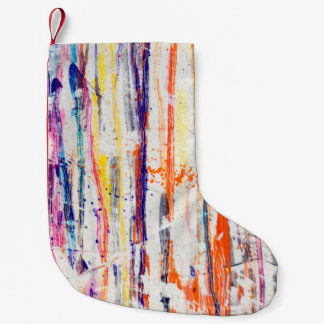 Verschnittliche Farbe auf weißer Grundfarbe, Kunst Kleiner Weihnachtsstrumpf