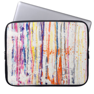Verschnittliche Farbe auf weißer Grundfarbe, Kunst Laptopschutzhülle