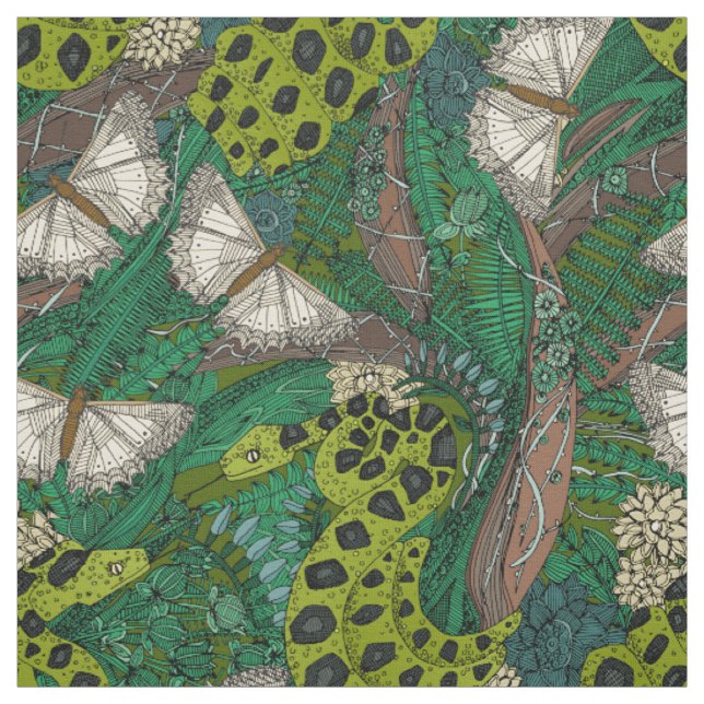 verschnörter Wald grün Stoff (Muster)