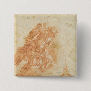 Verschobener Engel und Architekturskizze, c.1600 Button