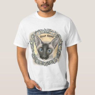 Verschönerte siamesische Katze T-Shirt