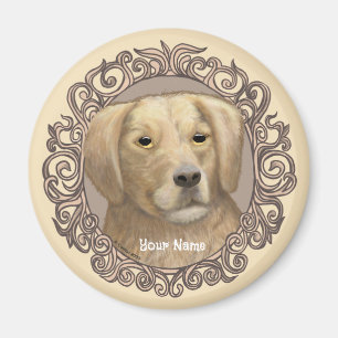 Verschönerter Golden Retriever Magnet