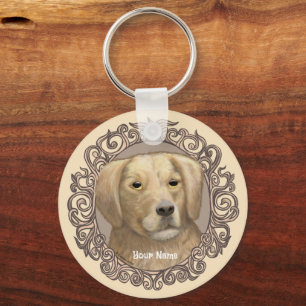 Verschönerter Golden Retriever Schlüsselanhänger