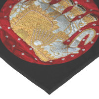 Verschönertes indischer Elefant-Rot und Gold